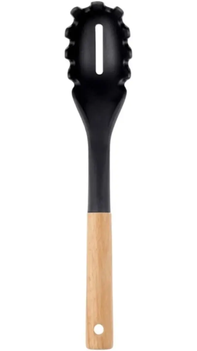 Ahşap/silikon Makarna Kaşık