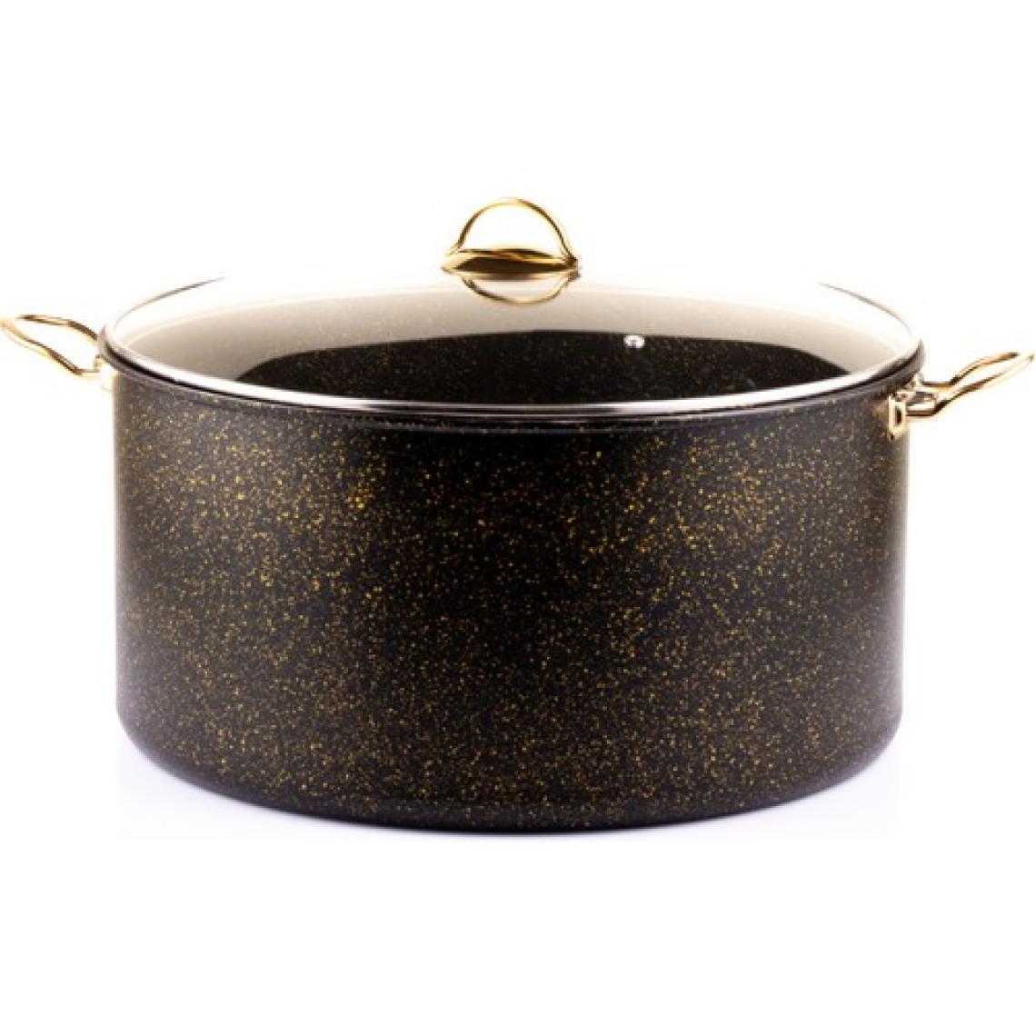 Evren 34 cm Gold Stone Maksi Derin Tencere, Non-Stick Derin Tencere 16 Lt