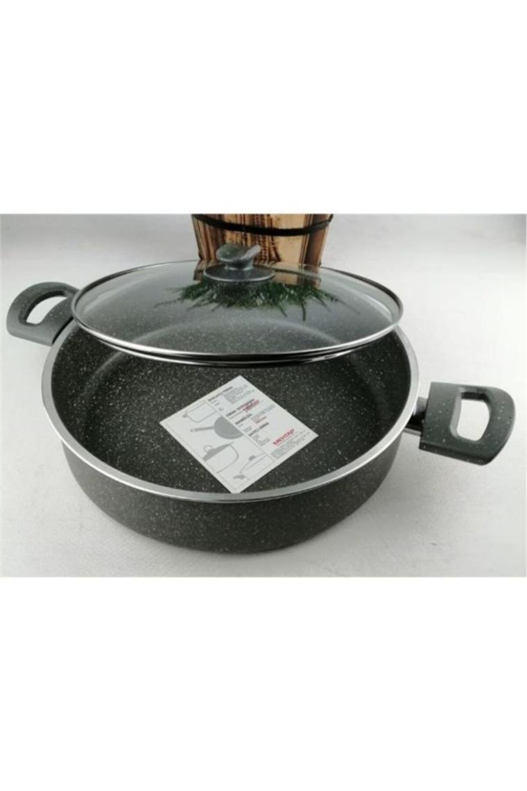 Mehtap Gray 30 cm Granit Karnıyarık Tencere