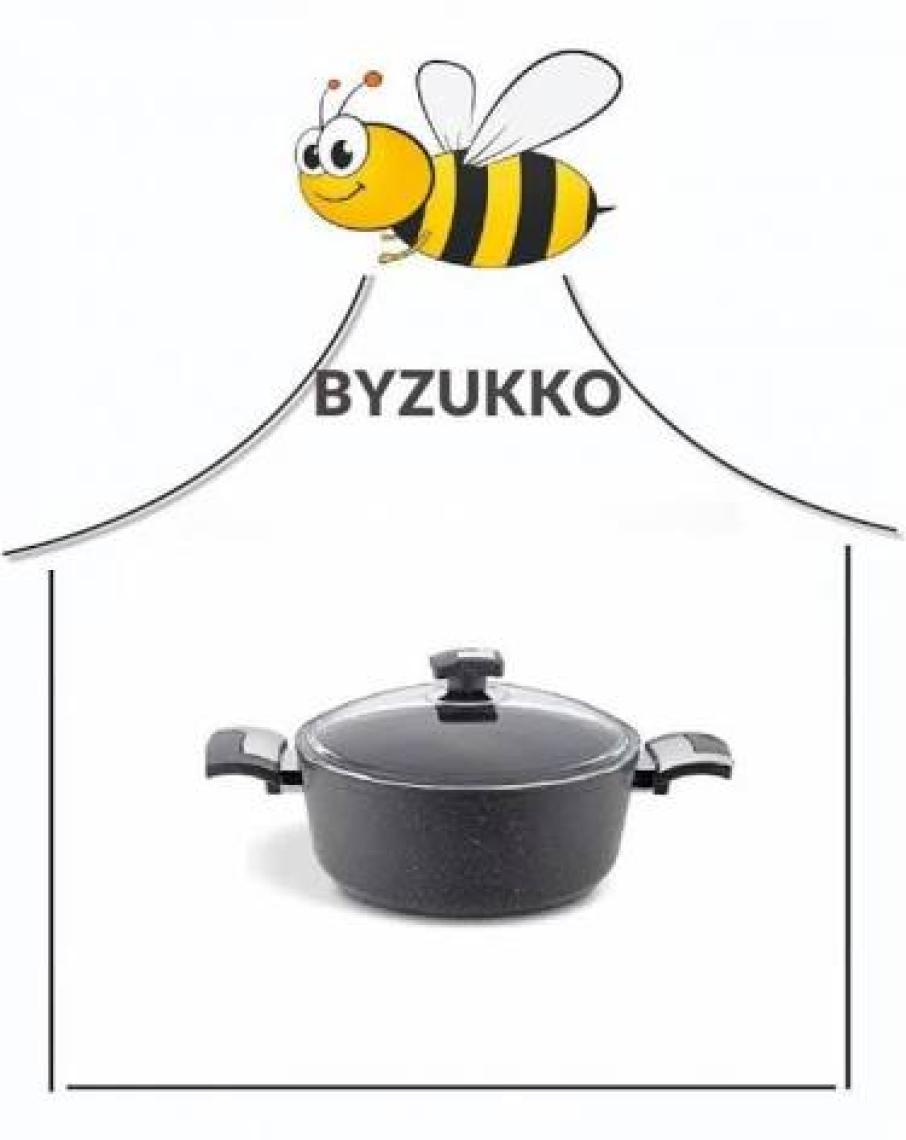 Bonera Vogue 20cm Ahşap Kulp Detaylı Granit Tekli Derin Tencere