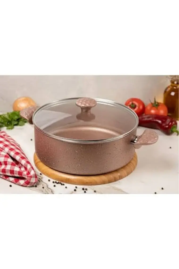 Meşeler Granit Derin Tencere Rose