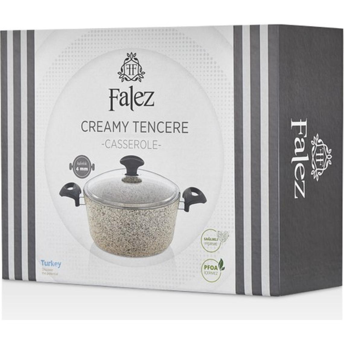 Falez Creamy 24 cm Derin Granit Tencere