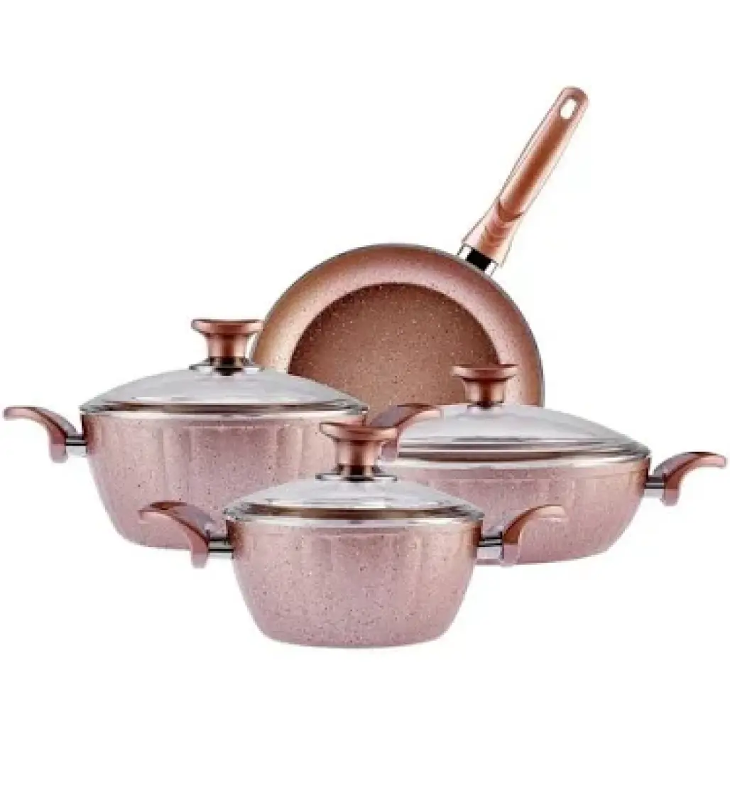 Cookplus Biogranit Dream 7 Parça Tencere Seti Rose