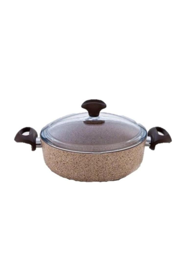 Falez Creamy 22 cm Granit Kısa Tencere