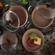 Falez Creamy 7 Parça Granit Tencere Set