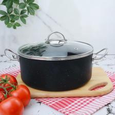 Meşeler Granit Tencere Derin Siyah- Inox