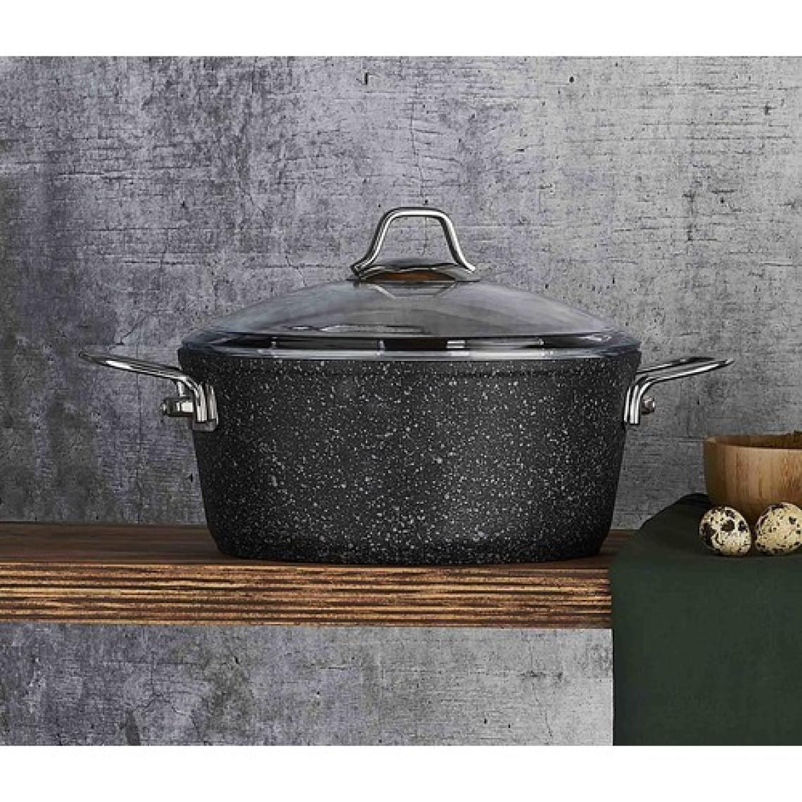 Falez Black Line 26 cm Derin Granit Tencere