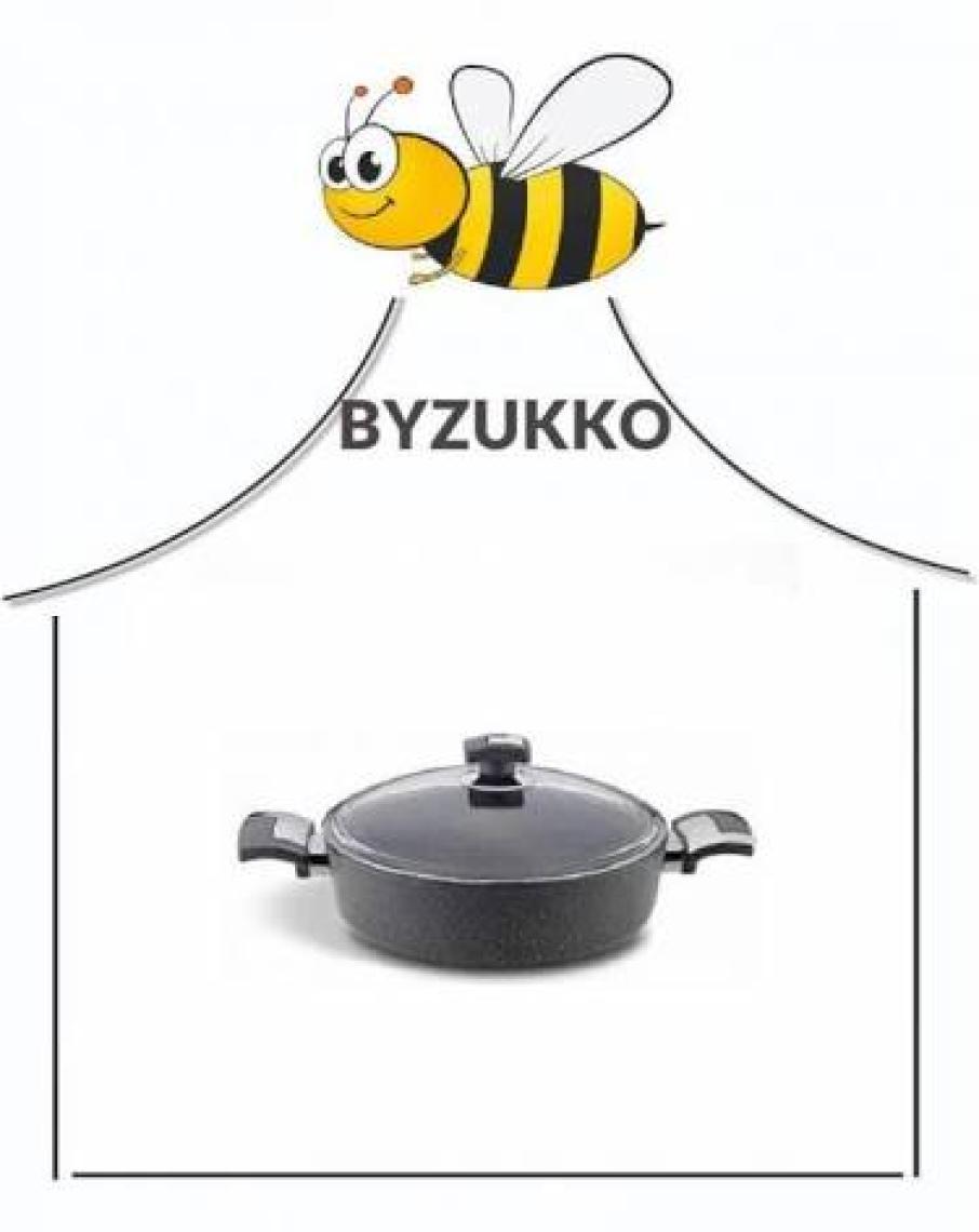 Bonera Vogue 32cm Ahşap Kulp Detaylı Granit Tekli Karnıyarık Tenceresi