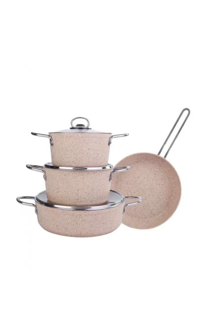 Cookplus Biogranit Panama Kahve 7 Parça Tencere Seti