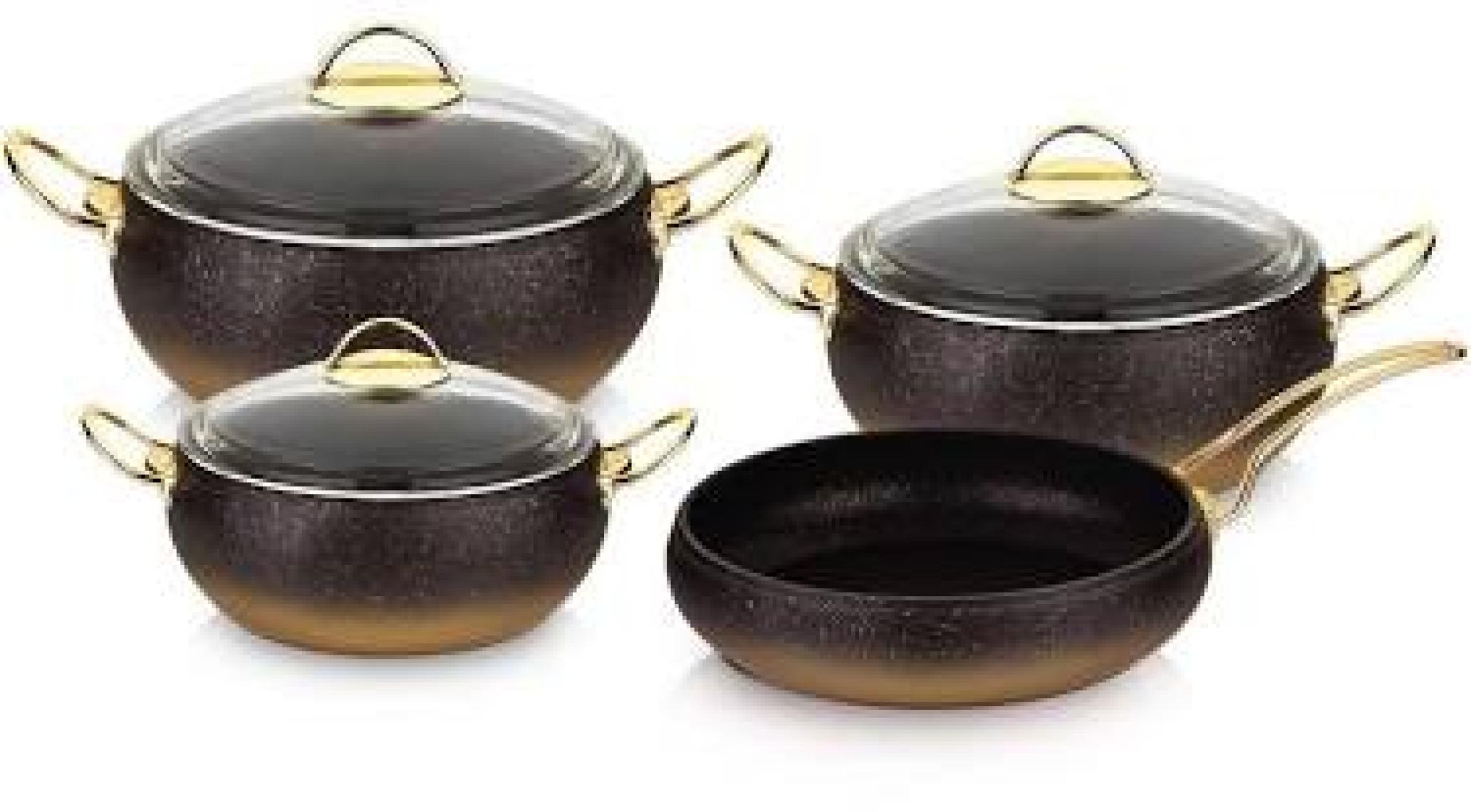 Oms 7 Prç Granit Küre Tencere Set 3023 Bakır
