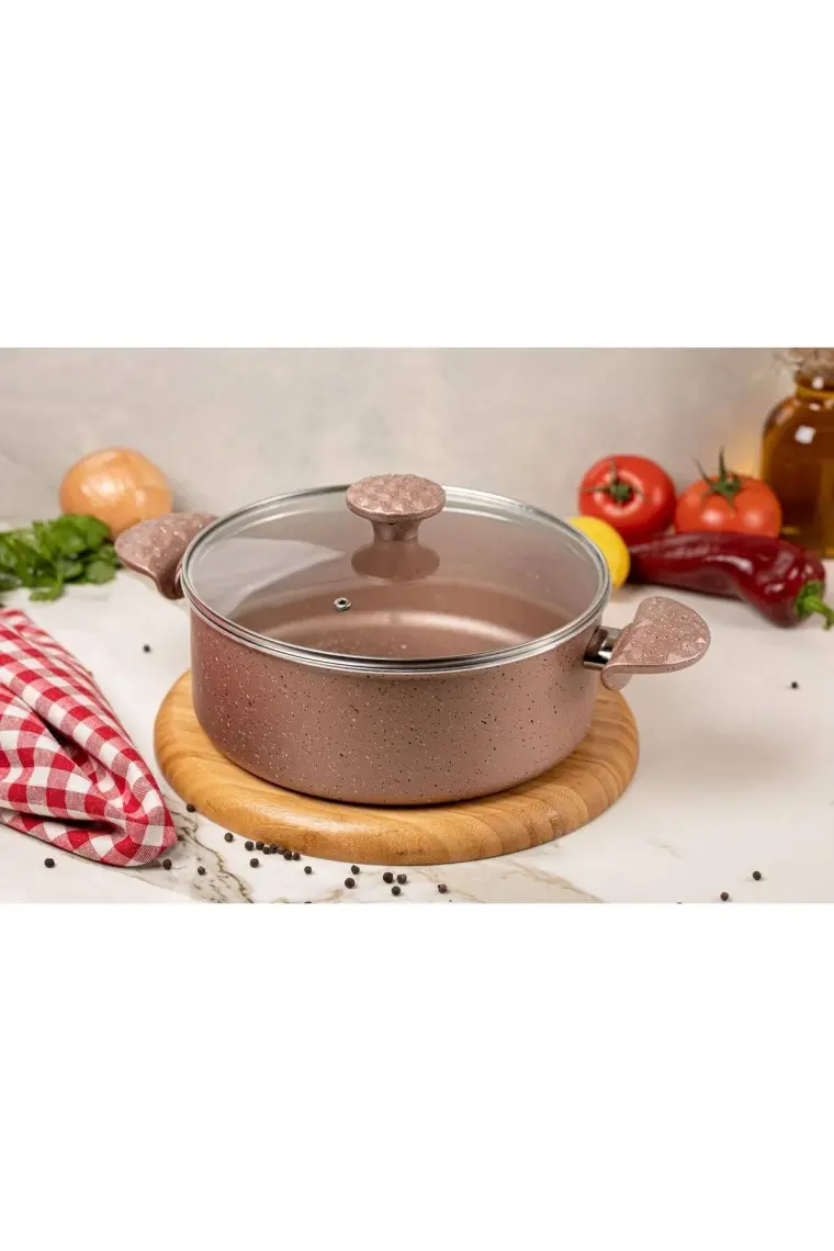 Meşeler Granit Derin Tencere Rose