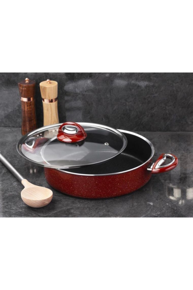 Taç Titan Granit 32 cm Basık Tencere