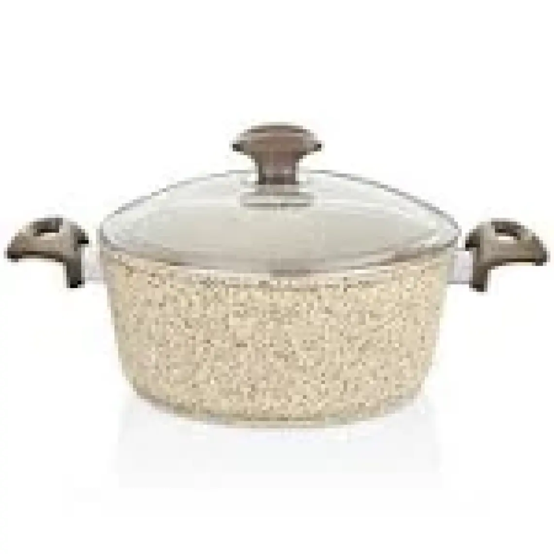 Falez Creamy Granitec 30 Cm Kısa Granit Tencere