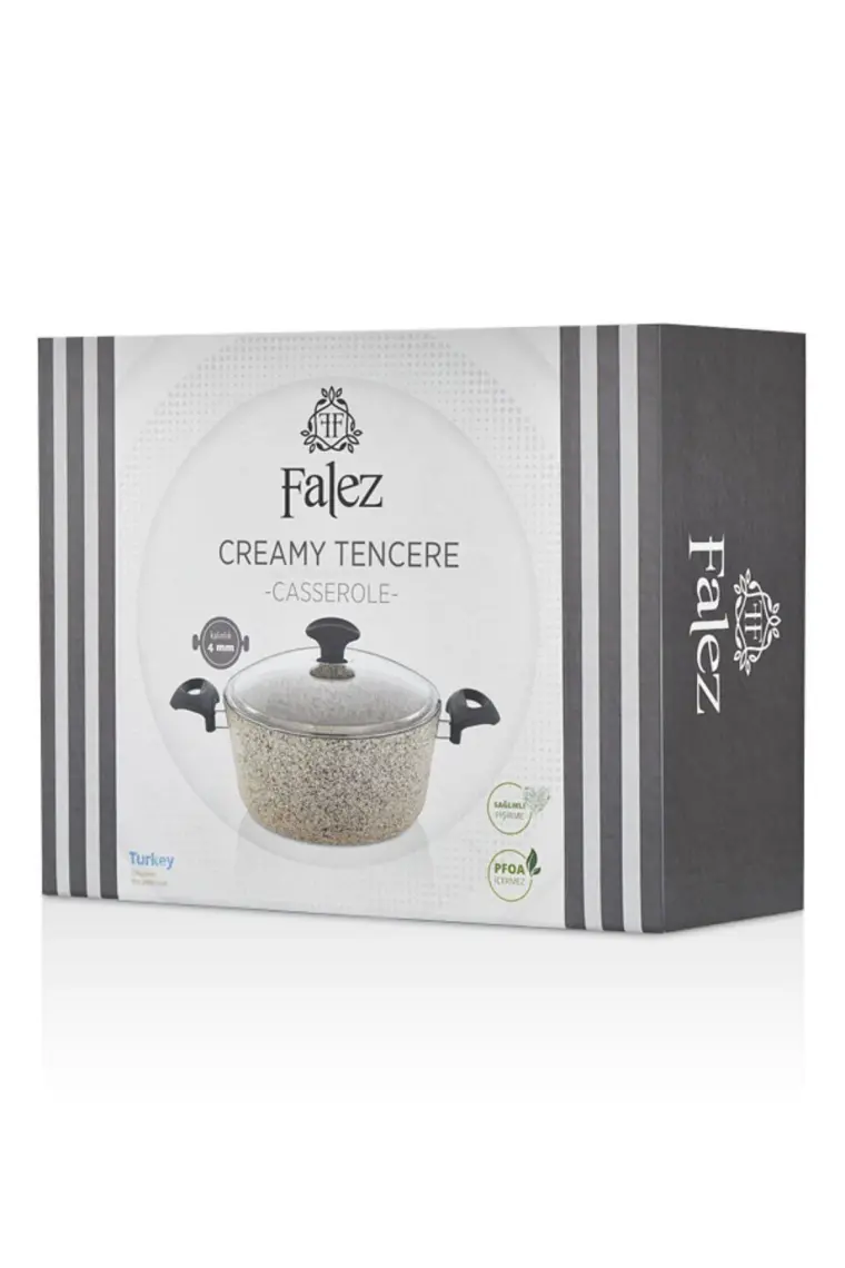 Falez Creamy Granitec 30 Cm Kısa Granit Tencere