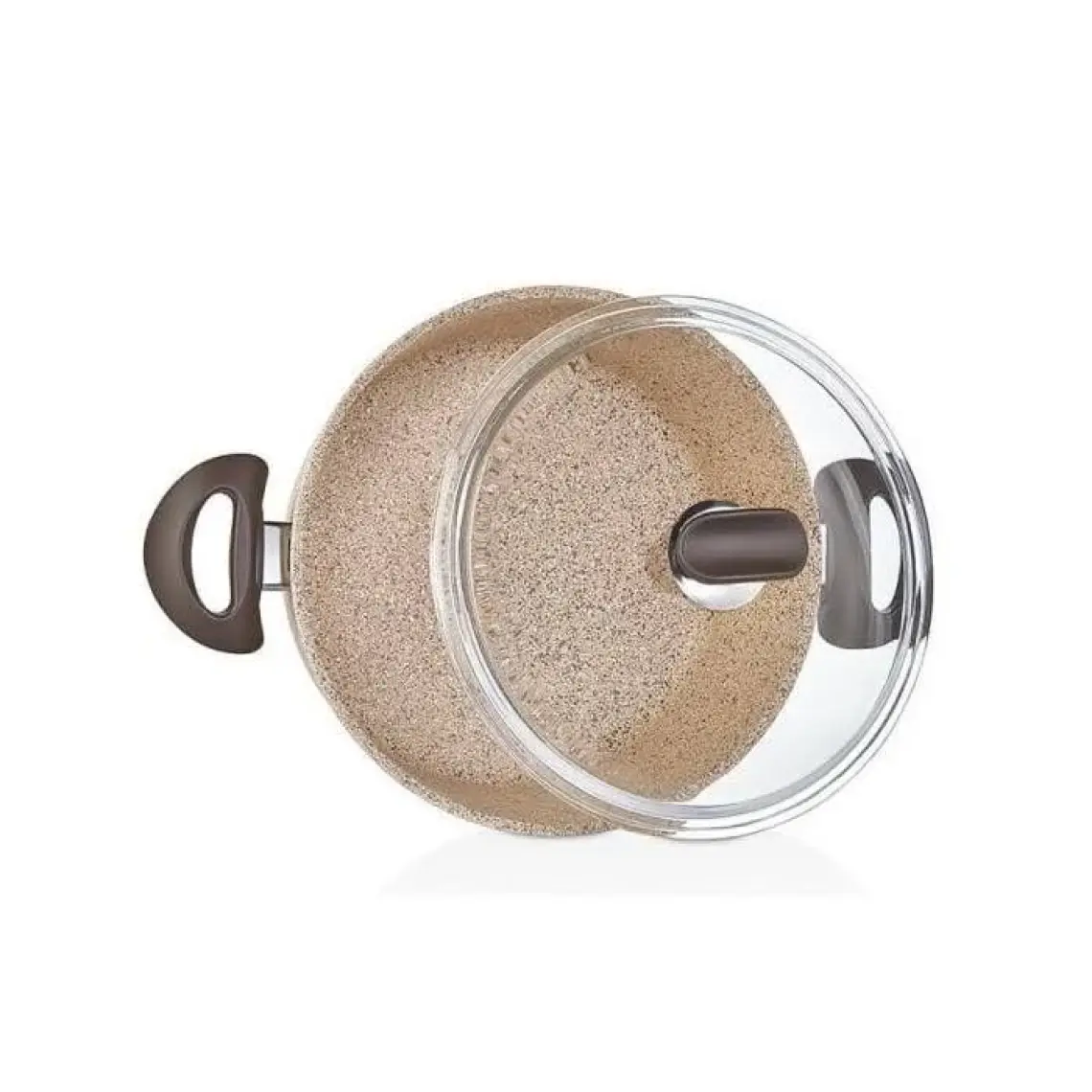 Falez Creamy Granitec 30 Cm Kısa Granit Tencere