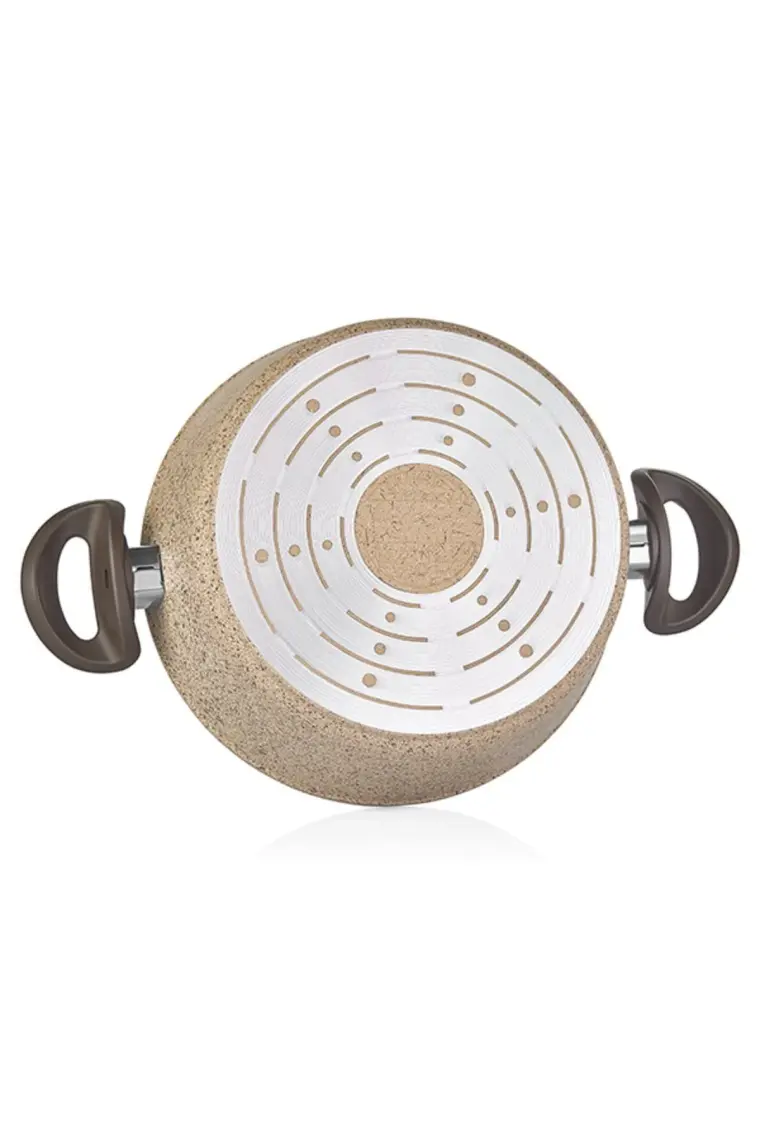 Falez Creamy Granitec 30 Cm Kısa Granit Tencere
