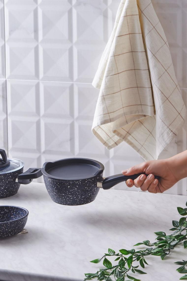Bio Granit Blue Stone Mini 5 Parça Tencere Seti