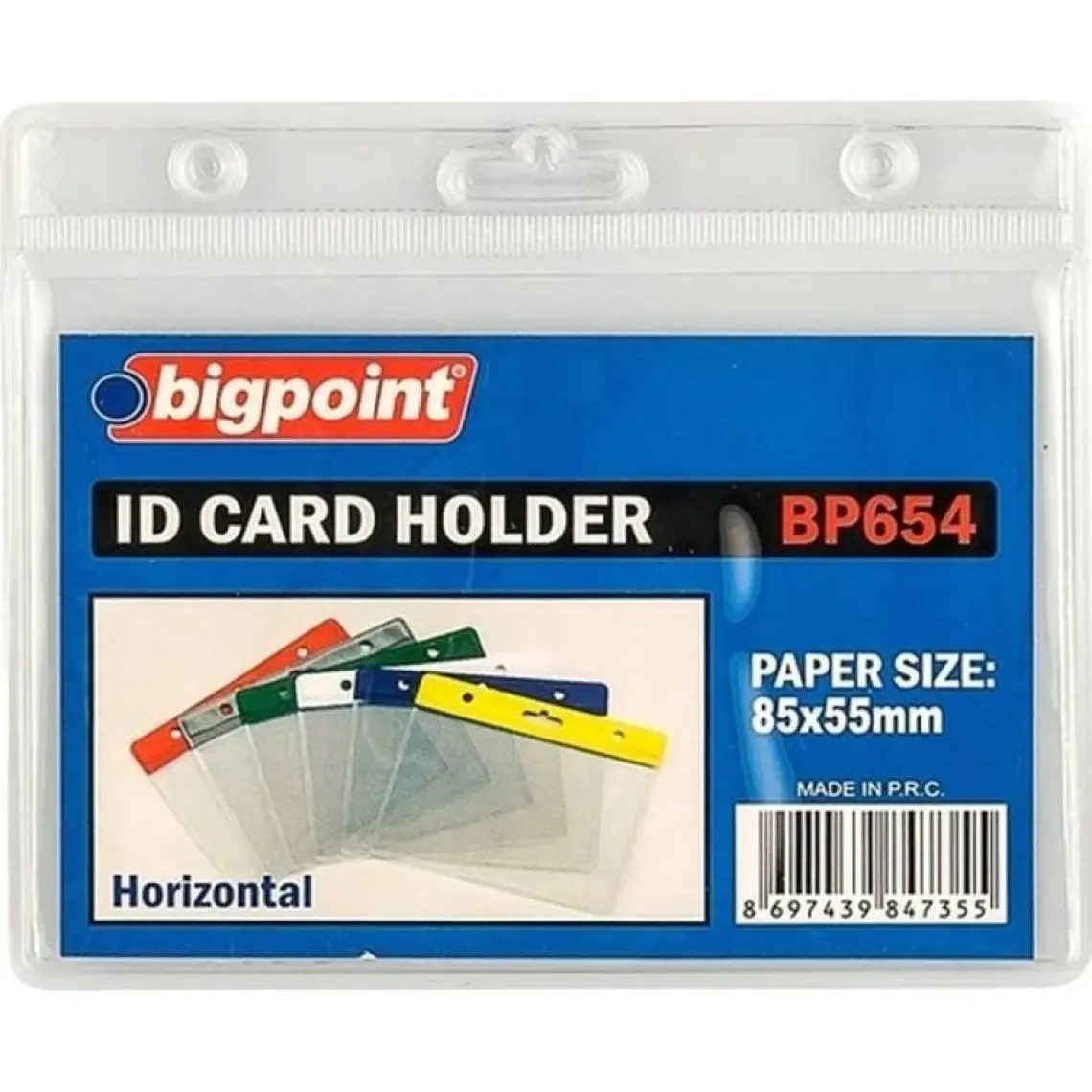 Bigpoint Kart Poşeti Yatay Şeffaf 85x55mm 10'lu Poşet