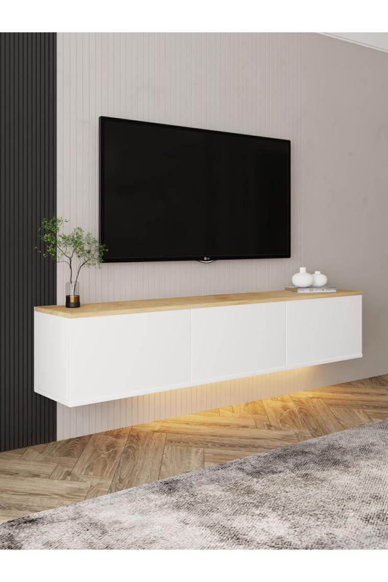 İnarch Dizayn Neon Işıklı Duvara Monte Tv Ünitesi
