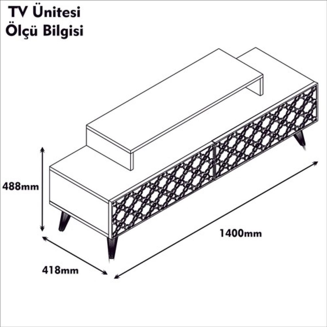 Variant Mobilya City TV Ünitesi ve Orta Sehpa Takımı - Ceviz / Ceviz