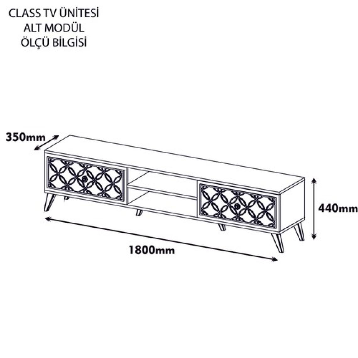 Variant Class Tv Ünitesi Alt Modül - Ceviz / Krem