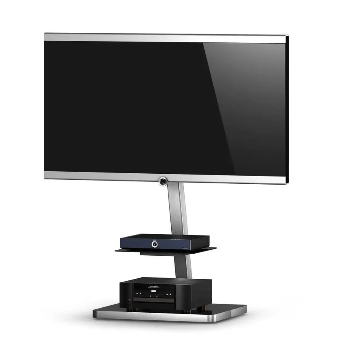 Sonorous  Pl 2710 Wht-Slv-W Tekerlekli 39''- 65'' Tv LED LCD Televizyon Sunum Sehpası ( Beyaz Gümüş )