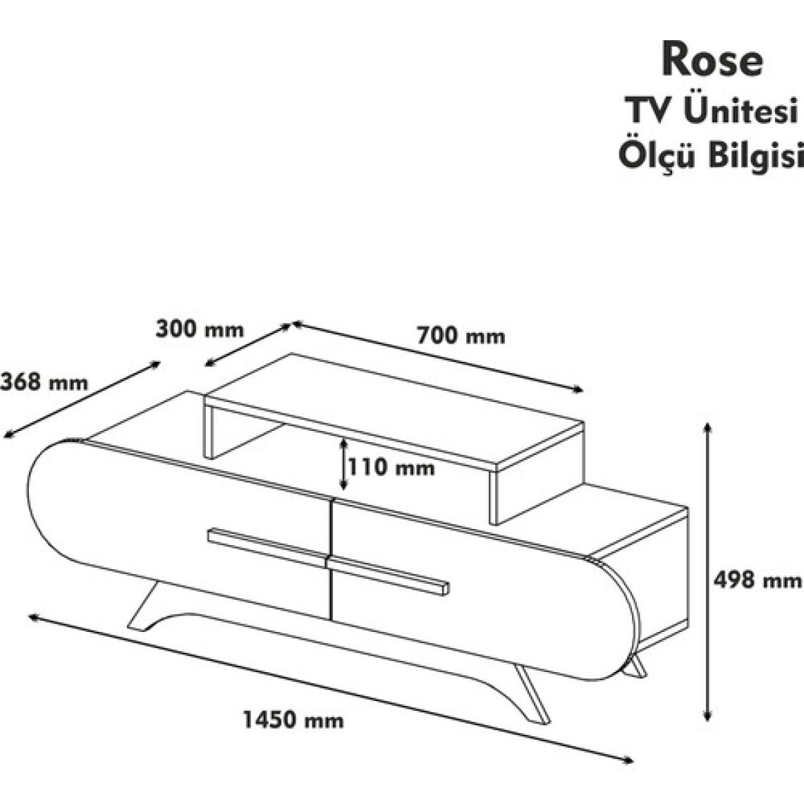 Variant Concept Rose Tv Ünitesi Ceviz - Ekru