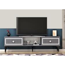 Cantek Dizayn 150 cm Nil Tv Sehpası (Alt Modül) Antrasit-Gümüş