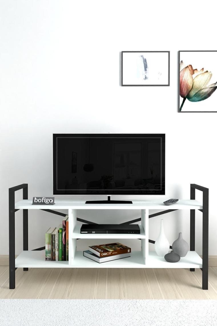Bofigo Tv Sehpası Raflı Tv Ünitesi Televizyon Sehpası Antrasit