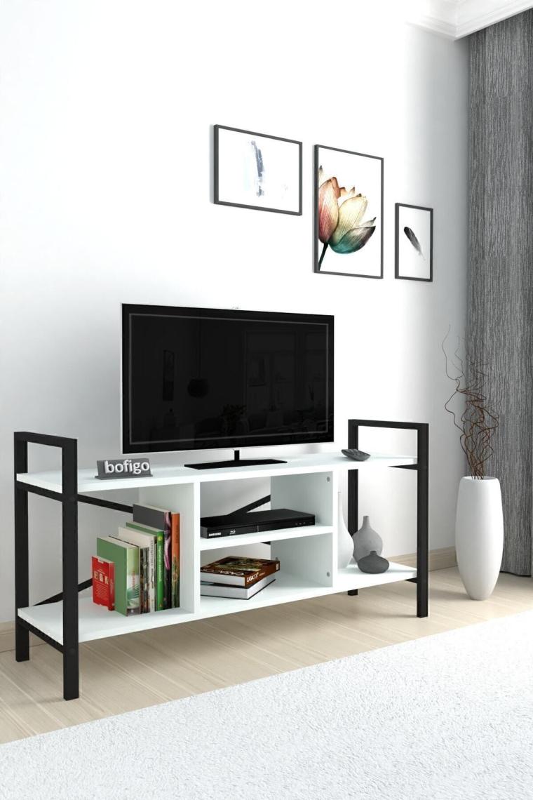 Bofigo Tv Sehpası Raflı Tv Ünitesi Televizyon Sehpası Antrasit