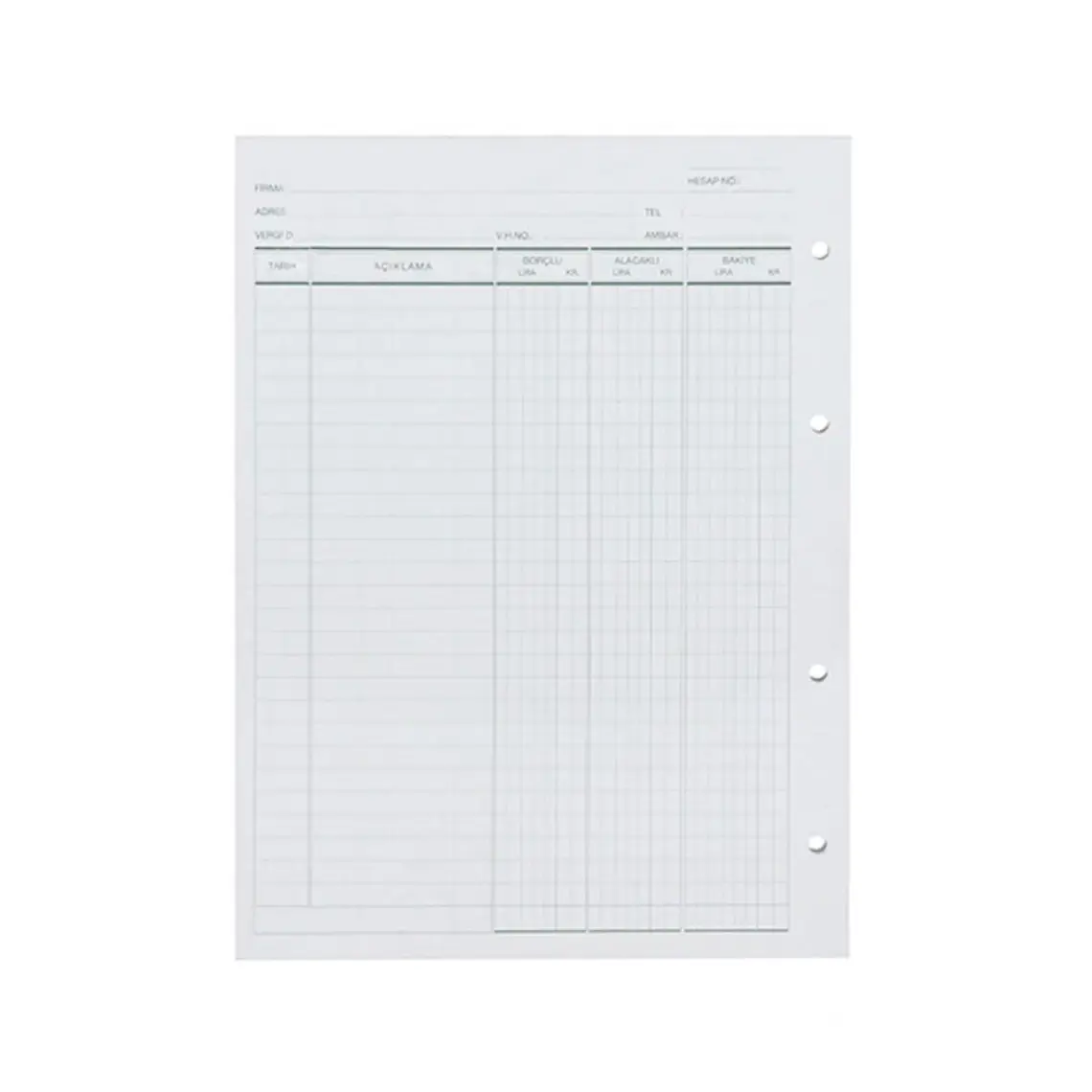 Bayındır Cari Hesap Klasör Yedeği 17X24 Küçük 100Lü