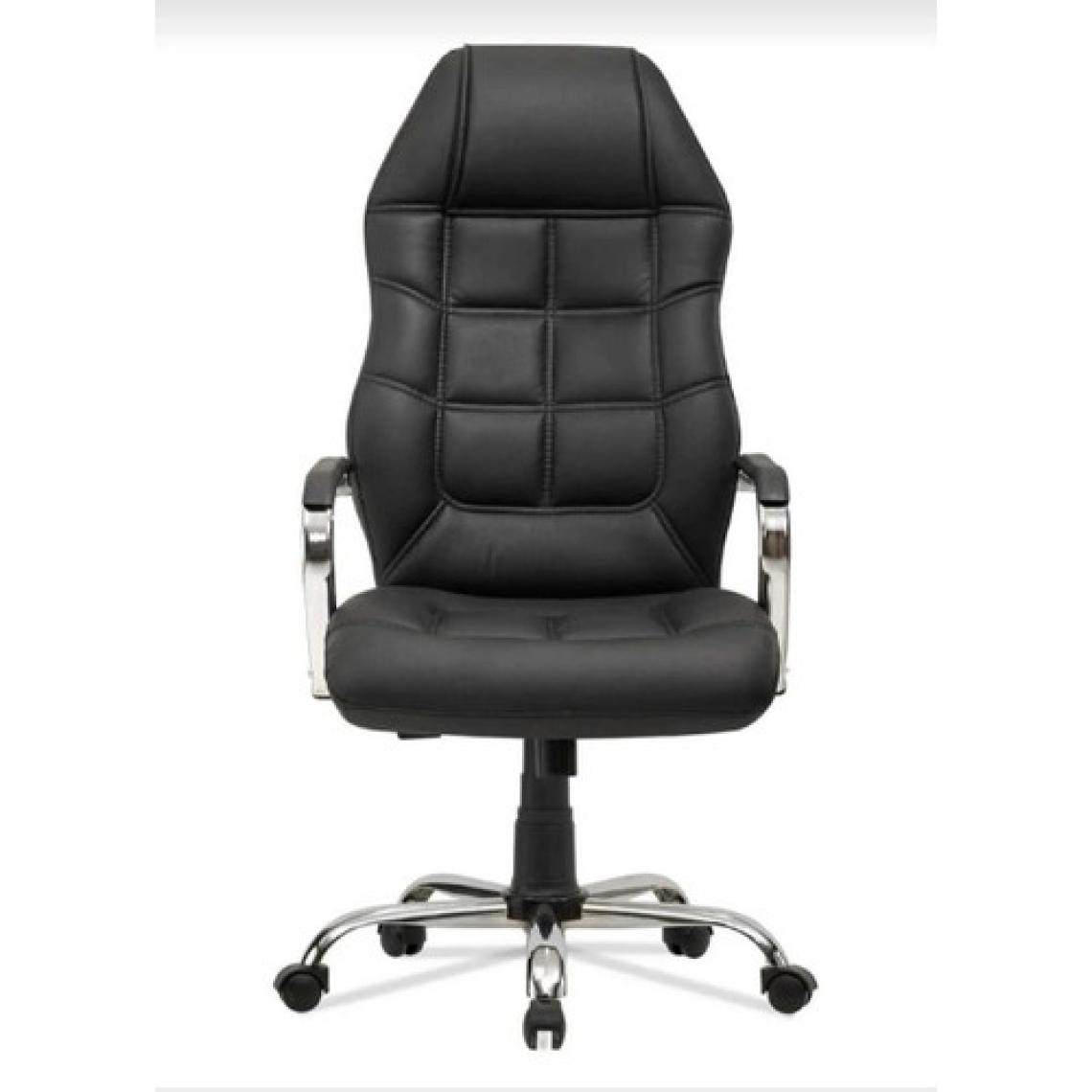 Dopa Ofis - Müdür - Büro - Makam Çalışma Koltuğu Siyah Renk Krom Ayaklı
