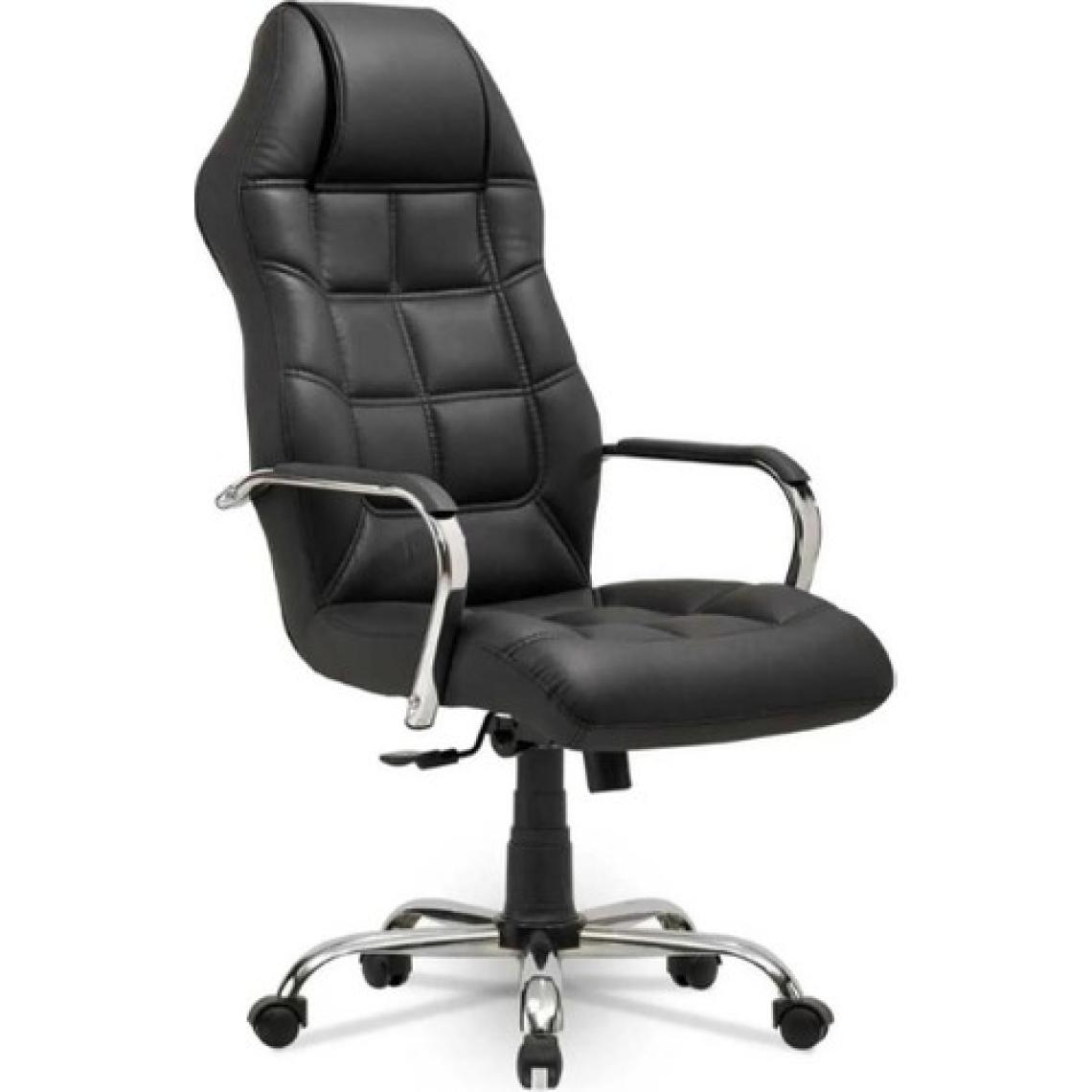Dopa Ofis - Müdür - Büro - Makam Çalışma Koltuğu Siyah Renk Krom Ayaklı