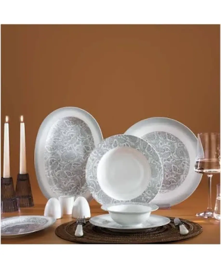 Schafer Dante 55 Parça 12 Kişilik Yemek Takımı Mavi