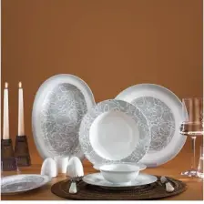 Schafer Dante 55 Parça 12 Kişilik Yemek Takımı Mavi