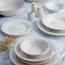 Acar Bria 60 Parça 12 Kişilik Beyaz Porselen Yemek Takımı – Sade Tasarım, Dayanıklı ve Mikrodalgaya Uygun