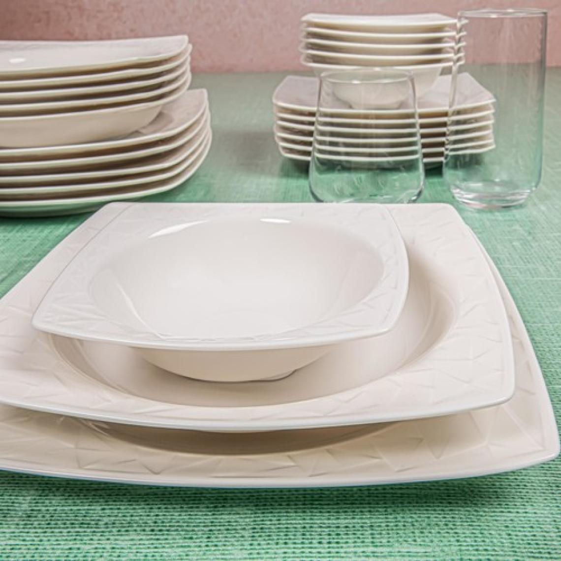 Güral Porselen Güral Vıvente 24 Parça 6 Kişilik Bone Yemek Takımı