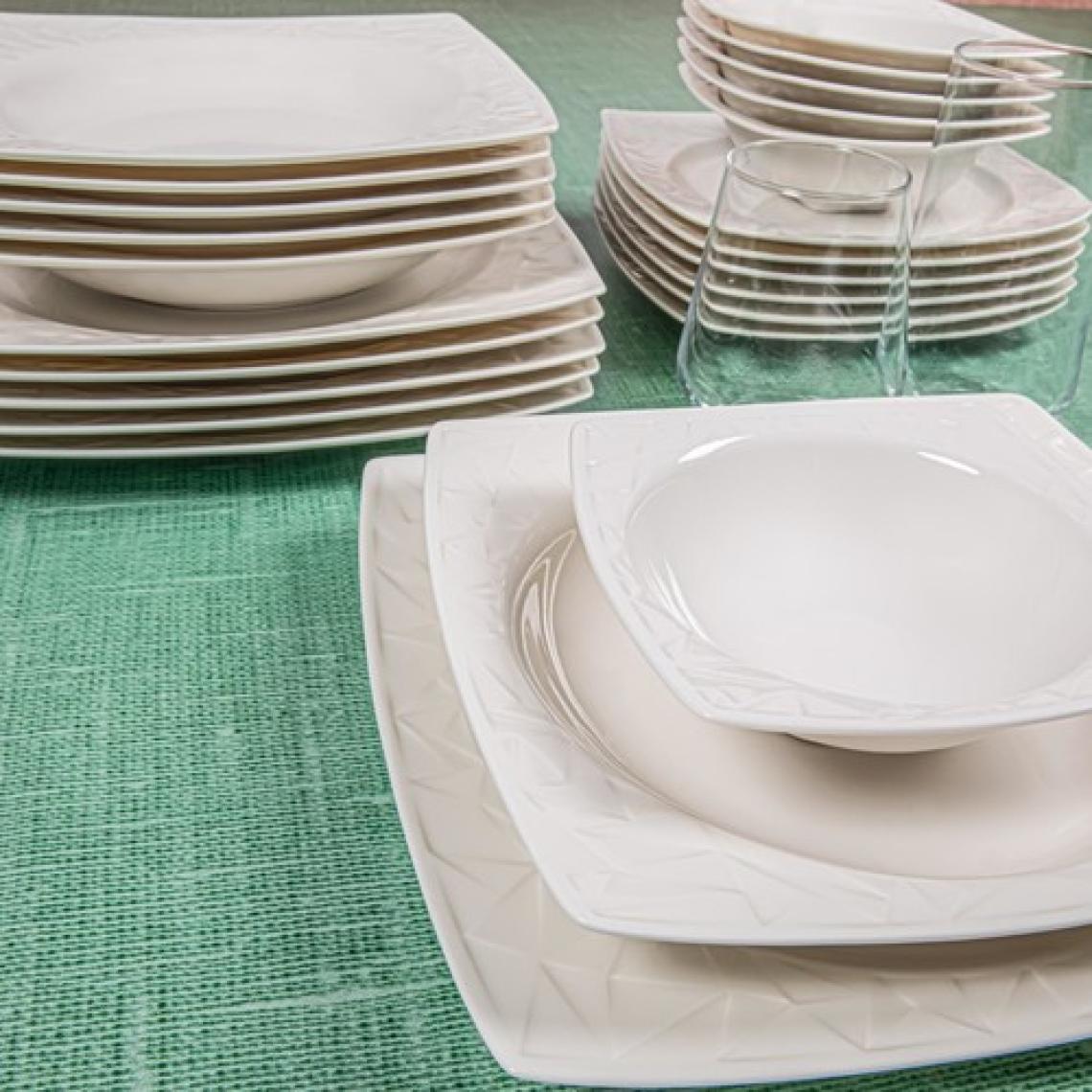 Güral Porselen Güral Vıvente 24 Parça 6 Kişilik Bone Yemek Takımı