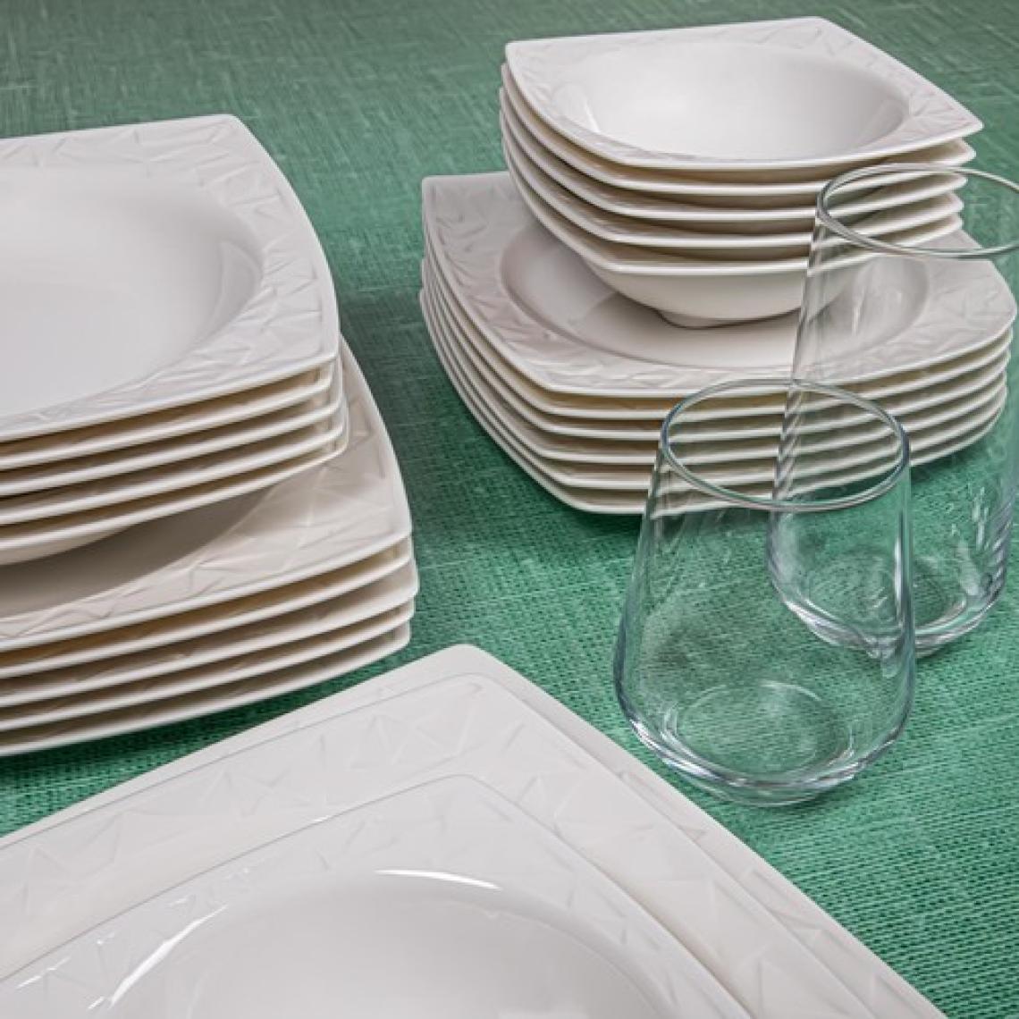 Güral Porselen Güral Vıvente 24 Parça 6 Kişilik Bone Yemek Takımı