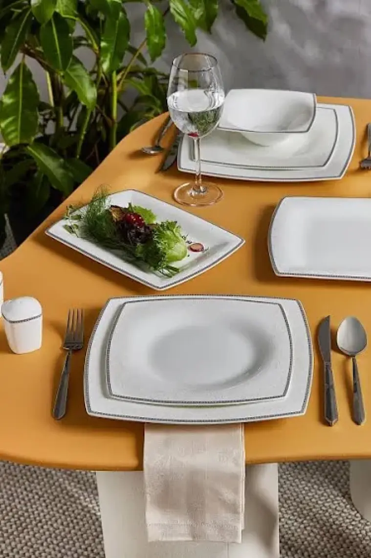 Karaca Fine Pearl Neklus 58 Parça 12 Kişilik Yemek Takımı Gold