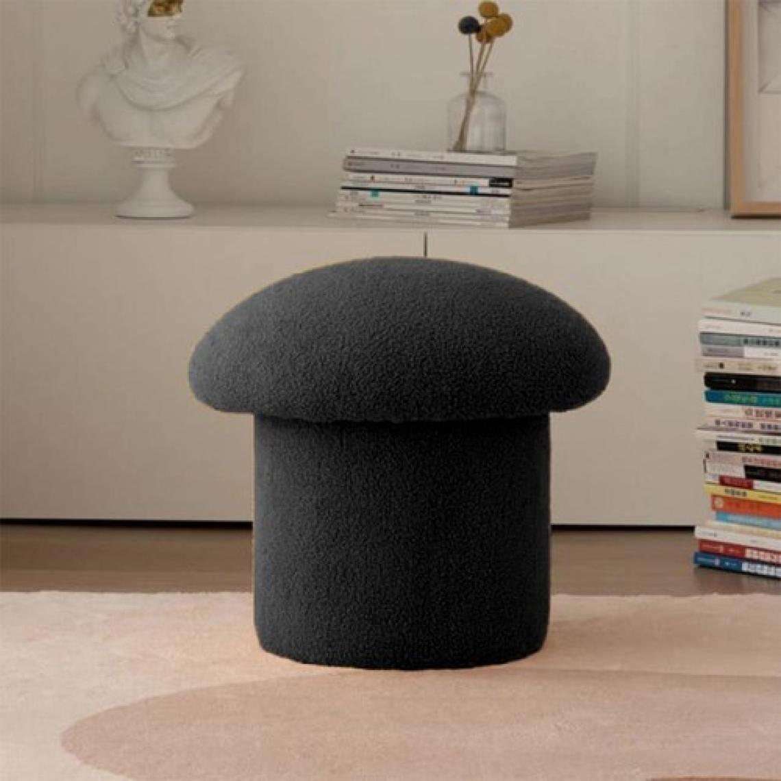 MiniWood Mantar Puf Mushroom Renkli Puf Teddy Kumaş Bench