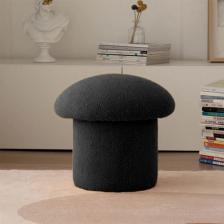 MiniWood Mantar Puf Mushroom Renkli Puf Teddy Kumaş Bench