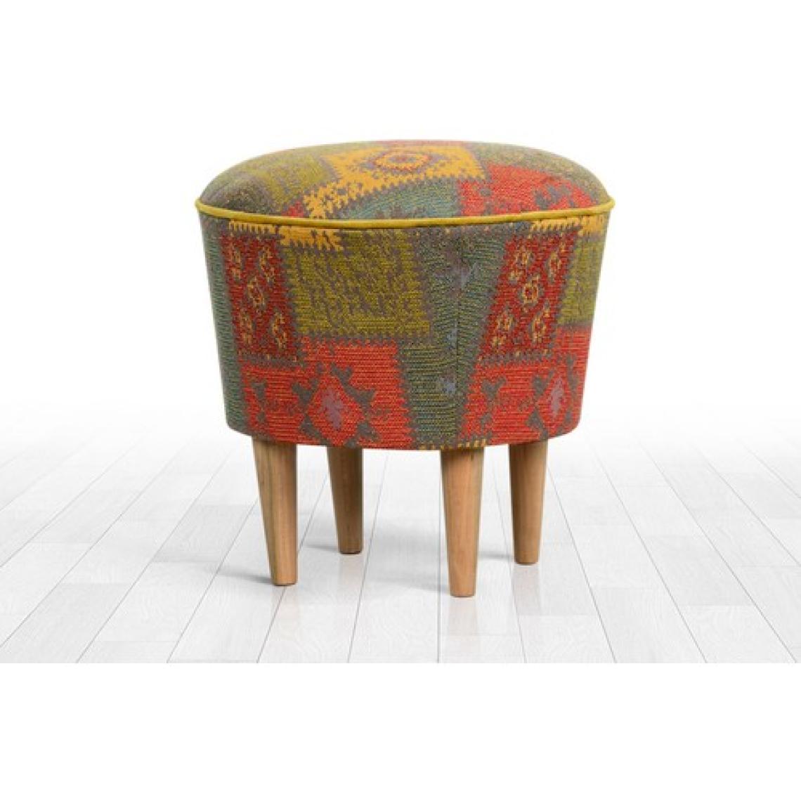 Lorence Home Rug Puf  - Yeşil