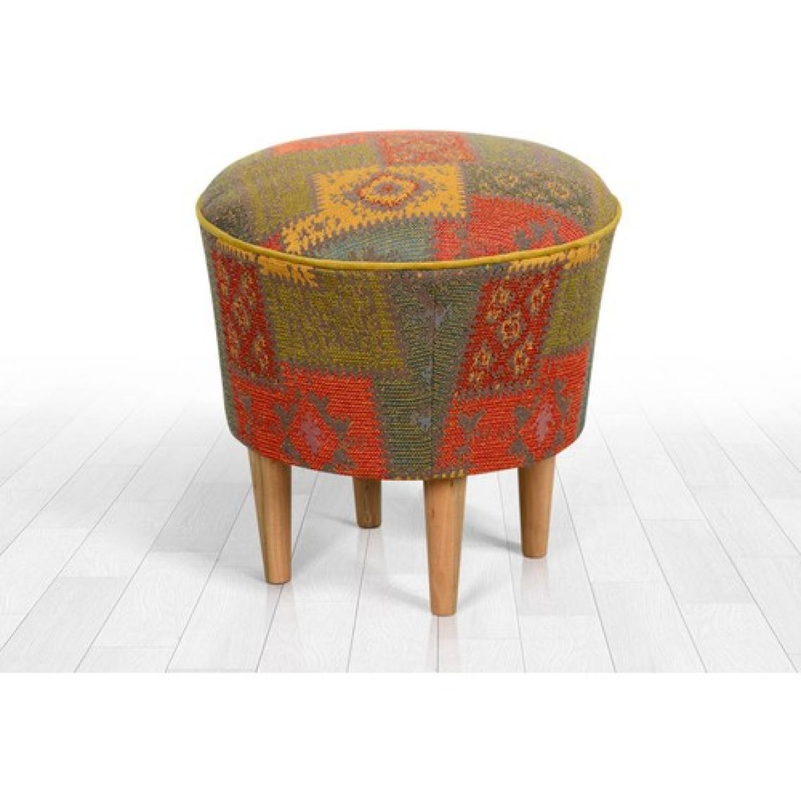Lorence Home Rug Puf  - Yeşil