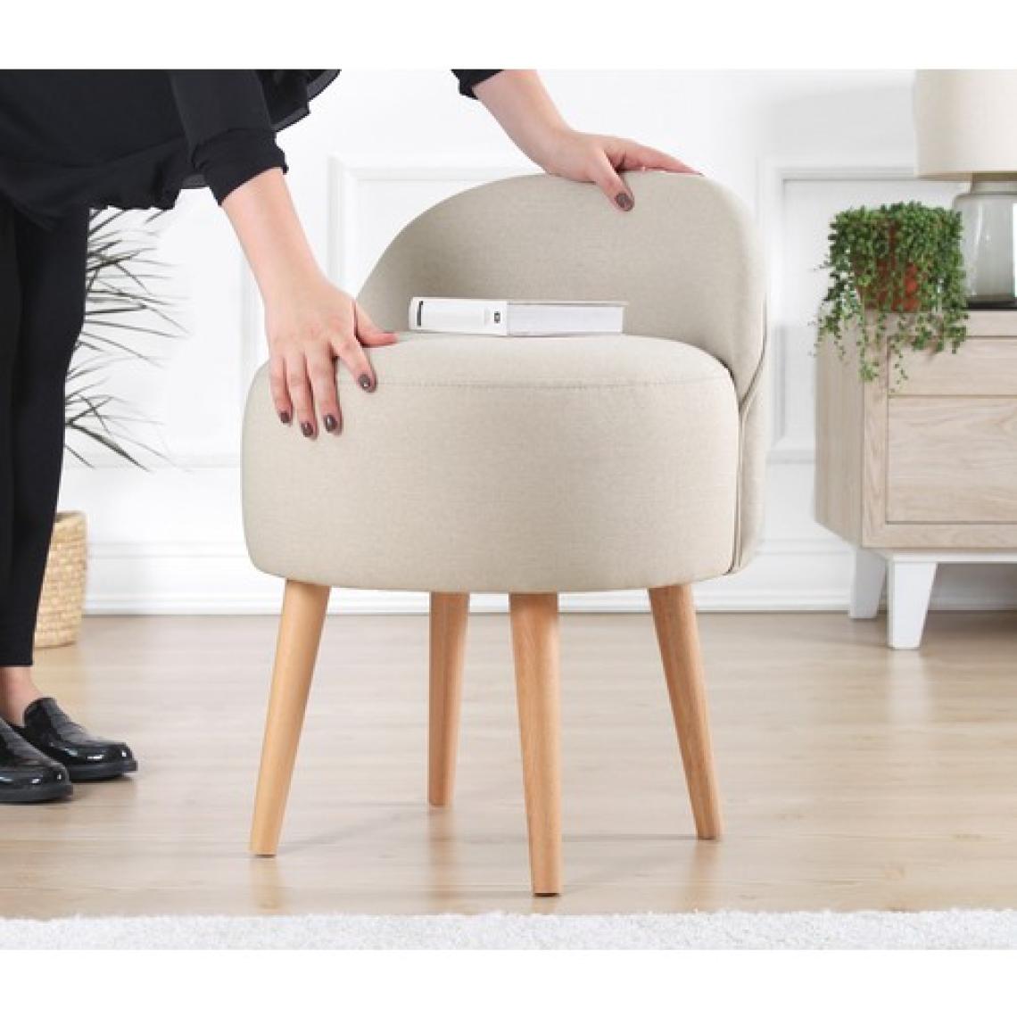Lorence Home Corvile Puf - Krem