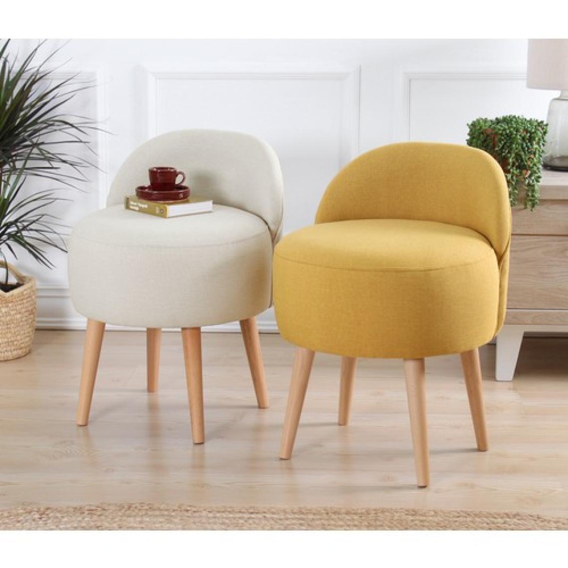 Lorence Home Corvile Puf - Krem