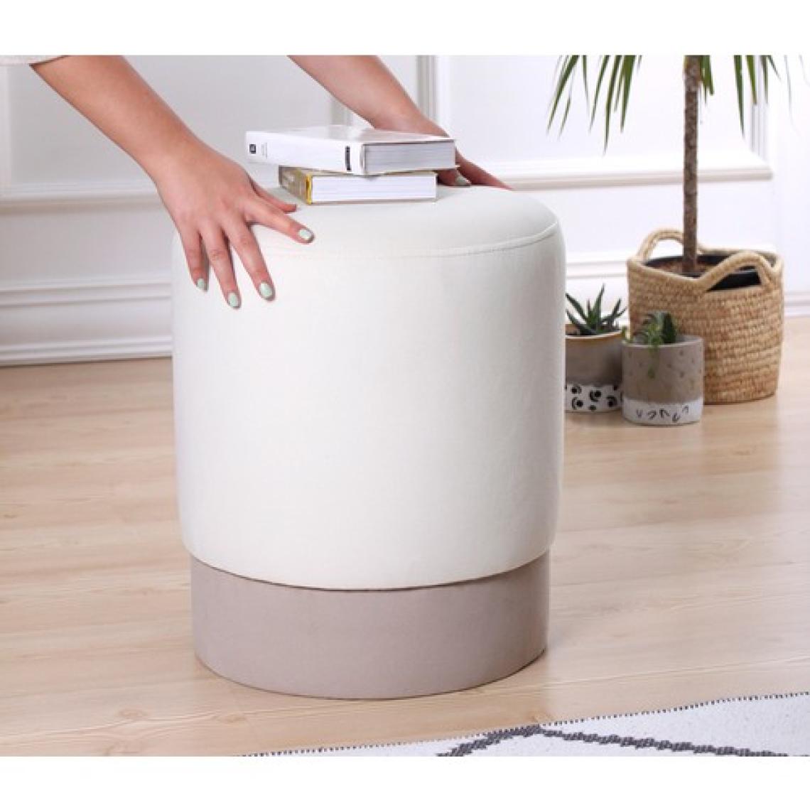 Lorence Home Ropp Puf - Krem