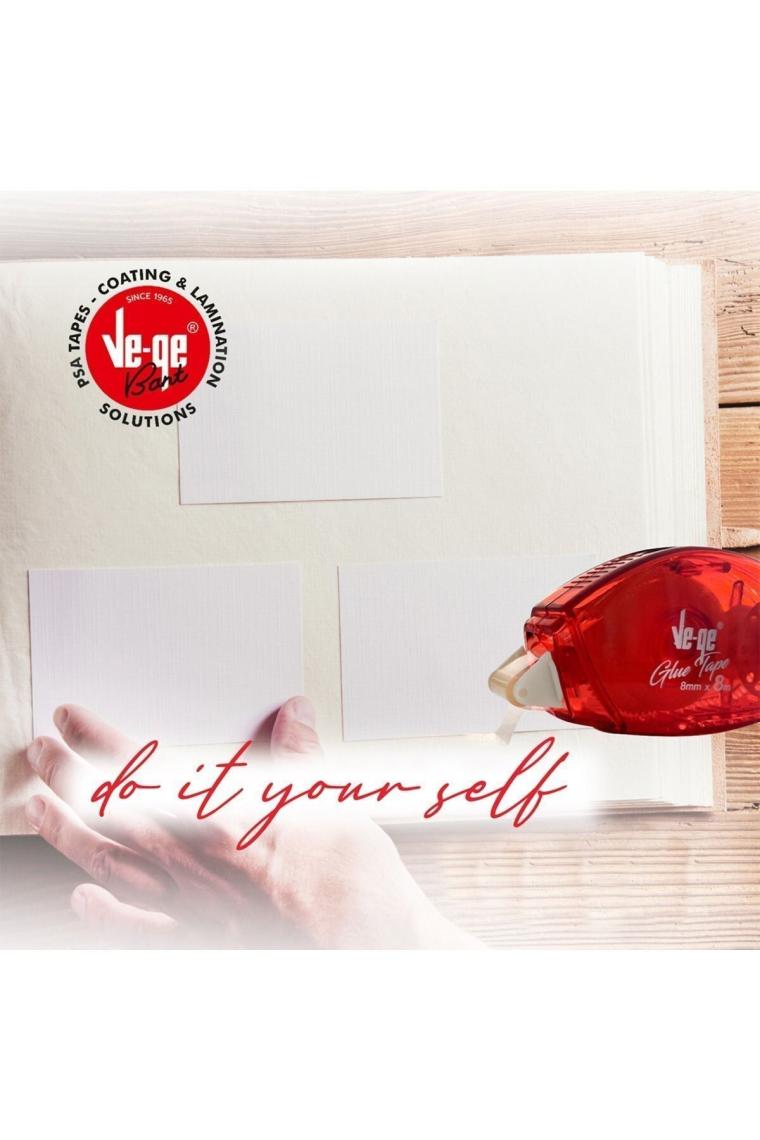 Ve-ge Şerit Yapıştırıcı Glue Tape 8 Mm X 8 Metre (1 Adet)