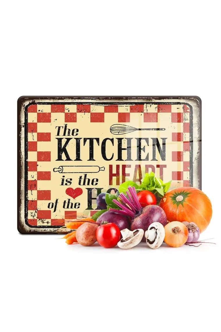 Decovetro My Kitchen Heart Görünümlü Cam Kesim Tablası 30 x 40 cm