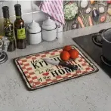 Decovetro My Kitchen Heart Görünümlü Cam Kesim Tablası 30 x 40 cm